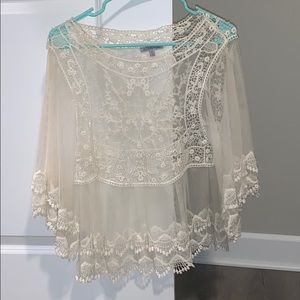 White lace cover-up